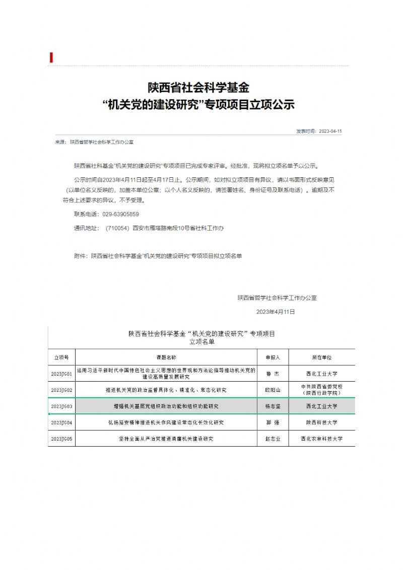 喜报：继续教育学院荣获陕西省社科基金项目立项